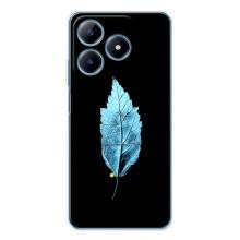 Чехол с картинками на черном фоне для Realme C63 4G – Листочек