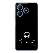 Чехол с картинками на черном фоне для Realme C63 4G – Плеер