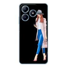 Чехол с картинкой Модные Девчонки Realme C63 4G – Девушка со смартфоном