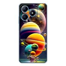 Чехол (ТПУ) с планетами на Realme C63 4G – Солнечна система