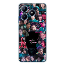 Чохол Гра в кальмара для Realme C63 4G – Колаж гра кальмара
