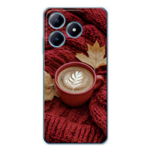 Чохол з унікальним дизайном 'Осінь з кавою' для Realme C63 4G – Кава на ковдрі