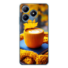 Чохол з унікальним дизайном 'Осінь з кавою' для Realme C63 4G – Кава з жовтим