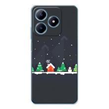 Силиконовый бампер на рождество для Realme C63 4G – Город зимний