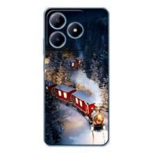 Силиконовый бампер на рождество для Realme C63 4G – Поезд