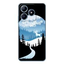 Силиконовый бампер на рождество для Realme C63 4G – Рождественский Олень