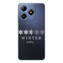 Зимние Чехлы для Реалми С63 4G - прозрачный фон – Winter loading