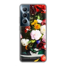 Брендновые Чехлы для Realme C65 - (PREMIUMPrint) (Nike цветы)