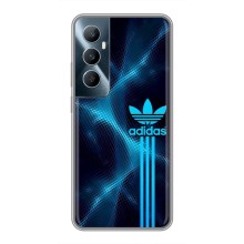 Чехлы Адидас для Realme C65 (AlphaPrint) (Синий Адидас)
