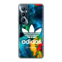Чехлы Адидас для Realme C65 (AlphaPrint) (Яркий Адидас)