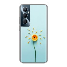 Чехлы с Цветами для Realme C65 (VPrint) (Желтый цветок)