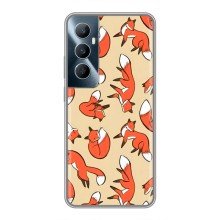 Чехлы с картинкой Лисички для Realme C65 (VPrint) (Лисички)