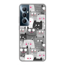 Чехлы с Котиками для Realme C65 (VPrint) (Рисованные котики)