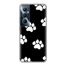 Чехлы с собаками для Realme C65 (VPrint) (Следы собаки)