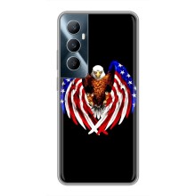 Чохол Прапор USA для Realme C65 (Крила США)