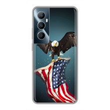 Чехол Флаг USA для Realme C65 – Орел и флаг