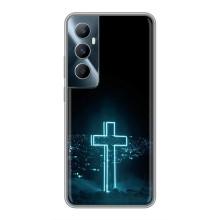 Чехол для Realme C65 (AlphaPrint) - (Христианские) (Крест и город)