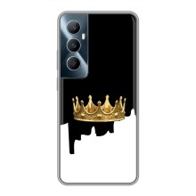 Чехол (Корона на чёрном фоне) для Реалми С65 (Золотая корона)