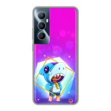 Чехол Бравл Старс для Realme C65 – Леон в костюме Акулы