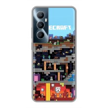 Чехол Майнкрафт на Realme C65 (AlphaPrint) Minecraft (фон Minecraft)