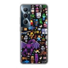 Чехол майнкрафт для Realme C65 – Все персонажи