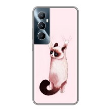 Чехол на Реалми С65 с Котами (VPrint) (Котик падает)