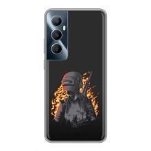 Чохол з картинкою "Герой Pubg" на Realme C65 – В полум'ї