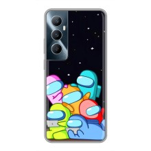 Чехол Амонг Ас для Realme C65 (AlphaPrint) (Скины в космосе)