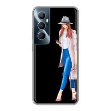 Чехол с картинкой Модные Девчонки Realme C65 – Девушка со смартфоном