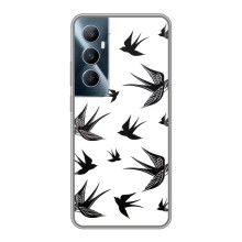 Чехол с птицами на Realme C65 (VPrint) (Ласточки)