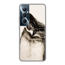 Чехол с птицами на Realme C65 (VPrint) (Сова)