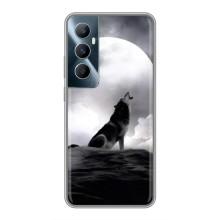 Чохол з Вовком на Realme C65 – Вовк і місяць