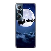 Чохол Санта Клаус для Realme C65 (Санта - місяць)