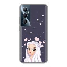 Чехол Стильные девушки на Realme C65 (Девушка и сердечки)