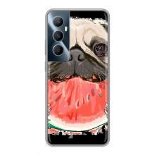 Чехол (ТПУ) Милые собачки для Realme C65 – Смешной Мопс