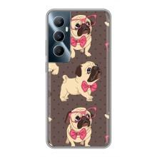 Чехол (ТПУ) Милые собачки для Realme C65 – Собачки Мопсики