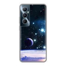 Чехол (ТПУ) с планетами на Realme C65 – Космический вид
