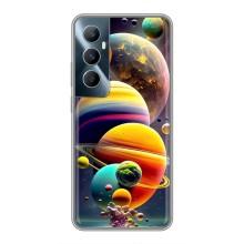 Чехол (ТПУ) с планетами на Realme C65 – Солнечна система