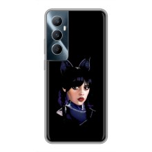 Чехлы Венсдей на Realme C65 Уэнсдей (AlphaPrint) (серьезная Уэнздей)