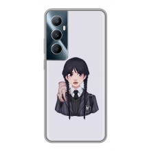 Чехлы Венсдей на Realme C65 Уэнсдей (AlphaPrint) (Уэнздей и Вещь)