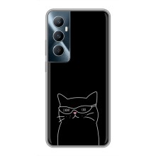 Чехол с рисунком кот на Realme C65 (Равнодушный кот)