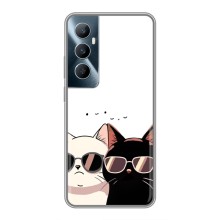 Чехол с рисунком кот на Realme C65 (Коты в очках)