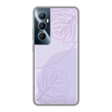 Чохол квітковий дизайн для Realme C65 – Монстера фіолетова