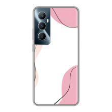 Чохол квітковий дизайн для Realme C65 – Рожевий фон