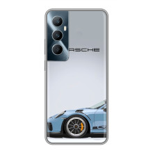 Чохол з авто Порше для Realme C65 – Блакитний Порше