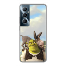 Чехол с мультфильмом Шрек на Realme C65 – Шрек и осел