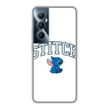 Чехол с принтом Стич на Realme C65 – Стич лого