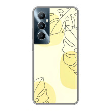 Силиконовый чехол с принтом в цветах на Realme C65