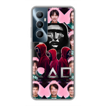 Чехол Гра в кальмара для Realme C65 – Персонажи игры кальмара