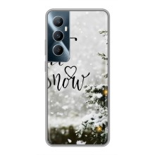 Новогодние, Праздничные Чехлы для Realme C65 - 2024 год – Let it snow